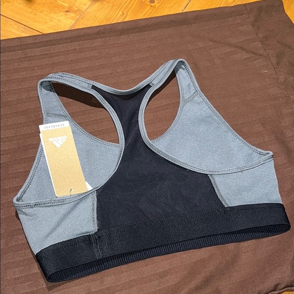NWT Adidas Gray and Black Sports Bra Compression Fit - Picture 4 of 9